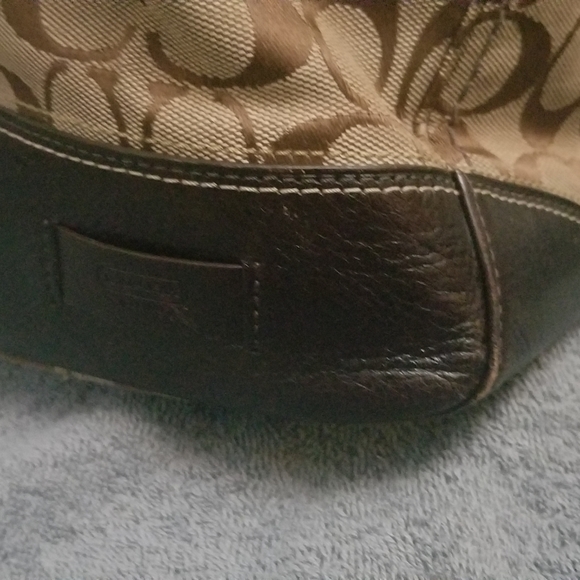 Coach Satchel Brown Leather and Monogram Canvas - Picture 8 of 15